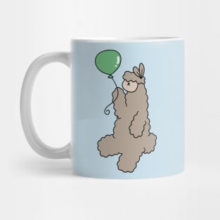 Green Balloon Alpaca Mug